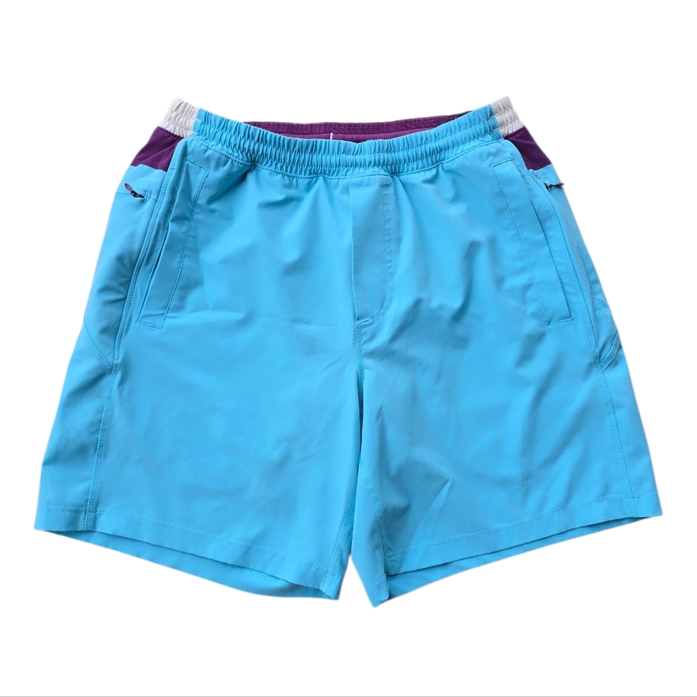 Birddogs Boom Classic Athletic Cadual Shorts Size Medium Blue And Purple